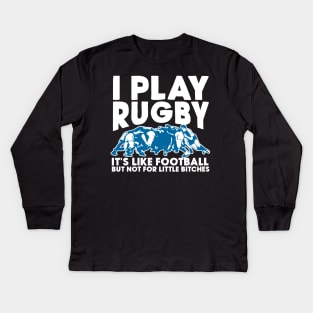 I Play Rugby Kids Long Sleeve T-Shirt